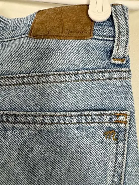 Madewell Low-Slung Straight Jeans 26P Crossover Button Fly Light Wash - Picture 6 of 12